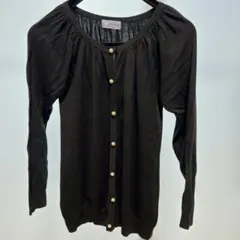 BLossom Days ブラック 長袖カーディガン