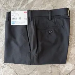 【新品・未使用】ユニクロ 感動パンツ ウールライク 76×73 ブラックのサムネイル