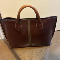 Drawerブラウンレザー ビジネスバッグ