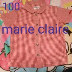 ★マリークレール★チェックシャツ★100★ギンガム チェックシャツ 男女兼用★