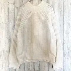 ジーユー GU チャンキーニット ハイネックセーター 【L】 トップス ざっくり