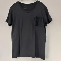 STUDIOUS 牛革 ポケット付き Tシャツ チャコールグレー 2のサムネイル