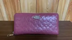 マ*Ⓡ様 コーチ　シグネチャー　長財布　ピンク