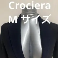 crociera M ブラックスリムフィットブレザー トップス ジャケット