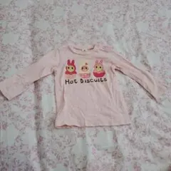 Hot Biscuits ピンク Tシャツ 90