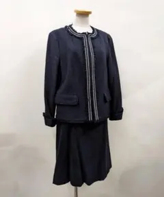 23区/ツイードカラーレスジャケット×スカート/SIZE 44/大きいサイズ