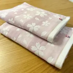 ピンク　花柄　今治タオル　バスタオル　2枚セット