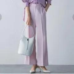 ロートレアモン　ワイドパンツ　ストレッチ　イージーケア　オフィスカジュアル　36