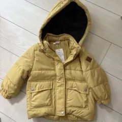 petit main フード付きイエローアウター 90