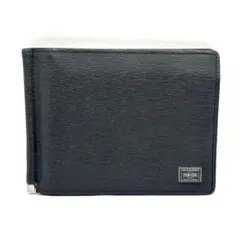 【良品】PORTER ポーター マネークリップ カレント レザー ブラック 黒のサムネイル