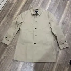 メンズ　ベージュ トレンチコート キルティング