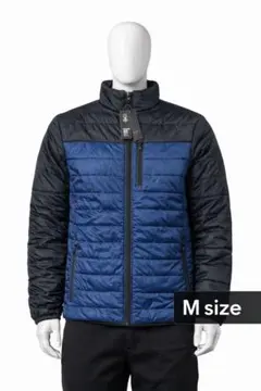 ネイビー/ブラック キルティング中綿ジャケット Mサイズ