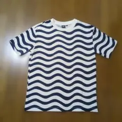 激安美品！marimekko UNIQLO 波模様 半袖グラフィックTシャツ