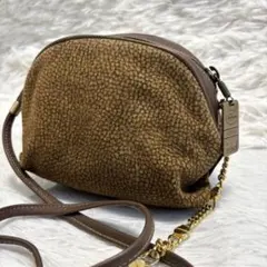 美品★Borbonese by Redwallミニショルダー　ポシェット　うずら