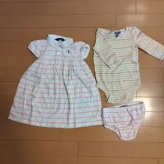 ラルフローレン　半袖　ワンピース＆ブルマー　９０㎝、GAP　カットソー　８０㎝