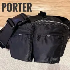 美品 PORTER ポーター タンカー ショルダー ボディバッグ 黒
