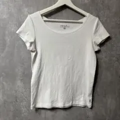 【日本製】アニエスベー 定番 ロゴタブ付 Tシャツ ホワイト サイズ3のサムネイル
