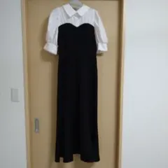 レディース　ワンピース　白　黒　グレイル