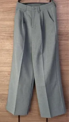 グレー ワイドパンツ スラックス