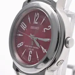 稼働品 SEIKO セイコー ルキア レディース腕時計 電波ソーラー レッド