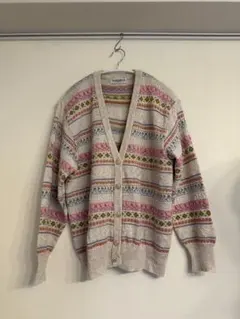 多色ストライプ ニットカーディガン