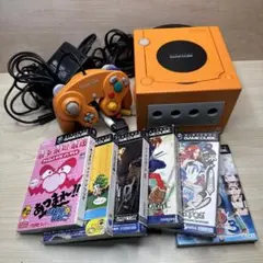 オレンジ ゲームキューブ 本体 コントローラー 6本ソフト付き