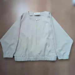 ナチュラルビューティベーシック ベージュ ノーカラージャケット S