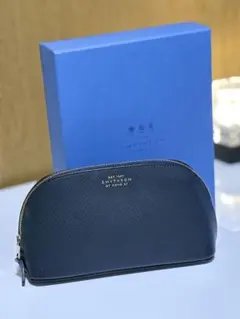 SMYTHSON ポーチ ネイビー