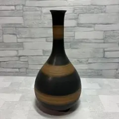 橘吉、古代窯変レトロ花瓶 清水焼 たち吉(橘吉) 鶴首 一輪挿し 花入れ 花生 花瓶 古代窯変