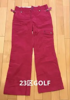 23区GOLF⭐︎コーデュロイパンツ⭐︎ピンク⭐︎ウエスト64⭐︎美品⭐︎ゴルフウェア