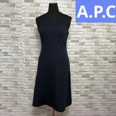 未使用 A.P.C. ノースリーブ ワンピース M ネイビー ジャージー素材のサムネイル