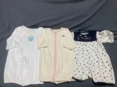 新生児　ロンパース 3枚　秋冬　女の子