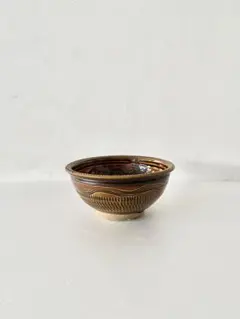 【美品】小鹿田焼　7寸深鉢　飛び鉋のサムネイル