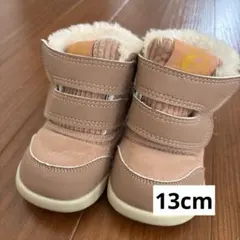 イフミー　ベージュ ベビーブーツ コーデュロイ