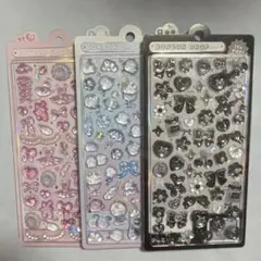 ボンボンドロップシール　オリジナル バレリーナ ブラック シマエナガ 3枚