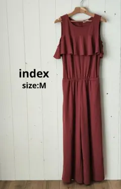 index インデックス ノースリーブ フリル オールインワン テラコッタ Mのサムネイル