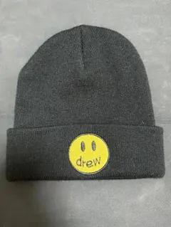 drew スマイリーフェイス ビーニー 黒