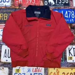 LANDS' END ランズエンド ナイロンジャケット L 赤 POLARTEC