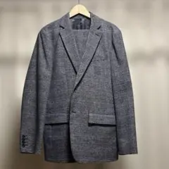 GU 起毛テーパードトラウザージャケット・パンツ上下セット グレンチェック 秋冬