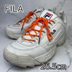 FILA 厚底スニーカー26.5 FS1HTA1071X-WWT オレンジ紐のサムネイル