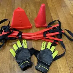 キッズ用サッカーゴールキーパーグローブ、トレーニングラダー/コーンセット