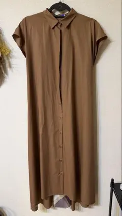 【BLUE LABEL CRESTBRIDGE】ブラウン シャツワンピース