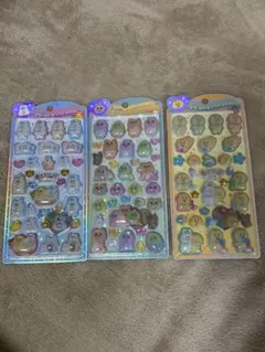 正規品 うるちゅるポップシール おぱんちゅうさぎ んぽちゃむ 3枚まとめ売り