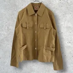 テポワンイグレグ ジャケット リネン 綿麻 マスタード ベルト シャツ 日本製のサムネイル