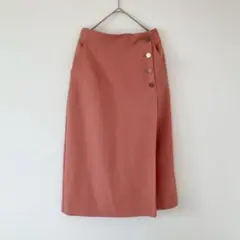 エヌドット［M］美品◎大人ナチュラル◎春色◎薄手さらり◎ミモレ丈タイトスカートのサムネイル
