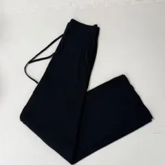 UNIQLO ウォッシャブルニットリブパンツ ブラック 標準丈