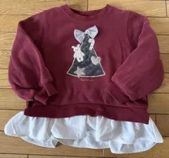 petit main 110cm バーガンディ トレーナー