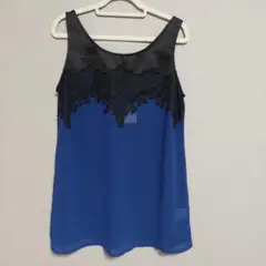 rienda シフォン レース切り替え タンクトップ チュニックのサムネイル