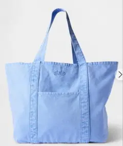 新品タグ付き！完売GAPロゴトートバッグ　ユニオンブルー