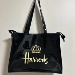 Harrods ハロッズ トートバッグ ブラック　エコメルカリ便限定のサムネイル